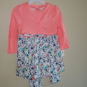 Infant girl's baby Cat & Jack 3 piece outfit